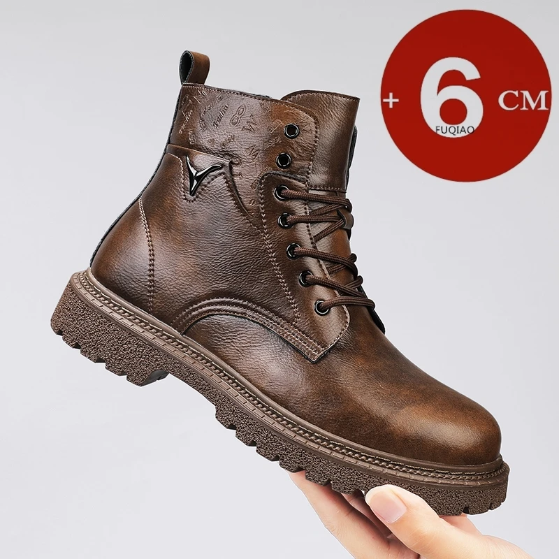 Men'S Shoes Increase Height - 6cm Invisible Height Increasing Men Boots