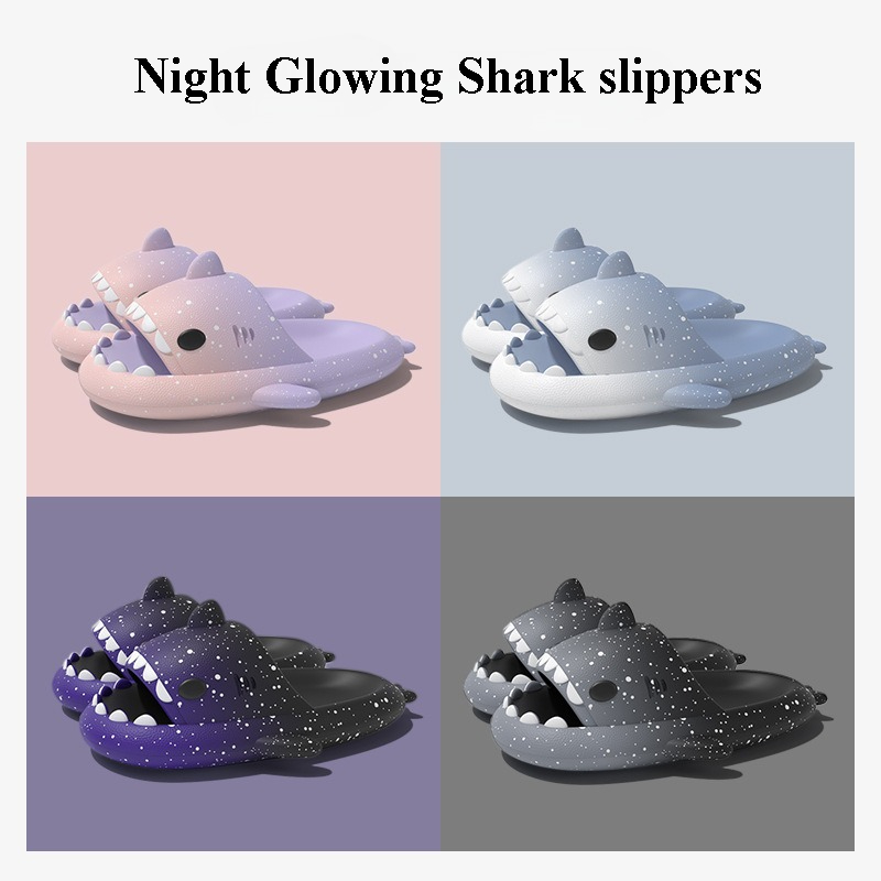 Men'S Shoes To Women'S - Cute Cartoon Shark Slippers For Women