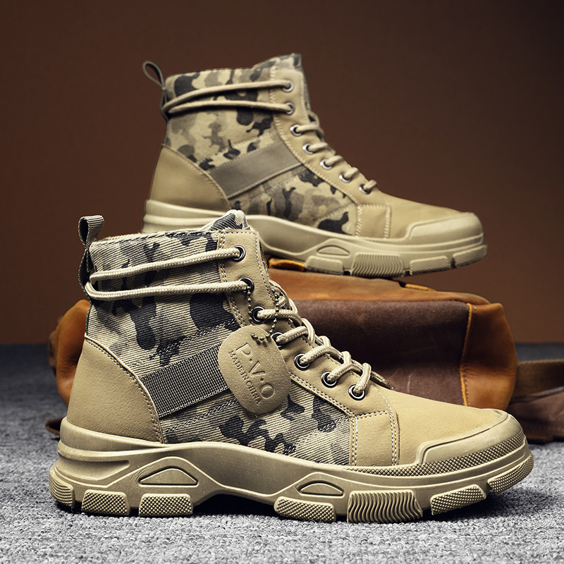 Men'S Shoes Dockers - High-Top Boots for Men Autumn Camouflage
