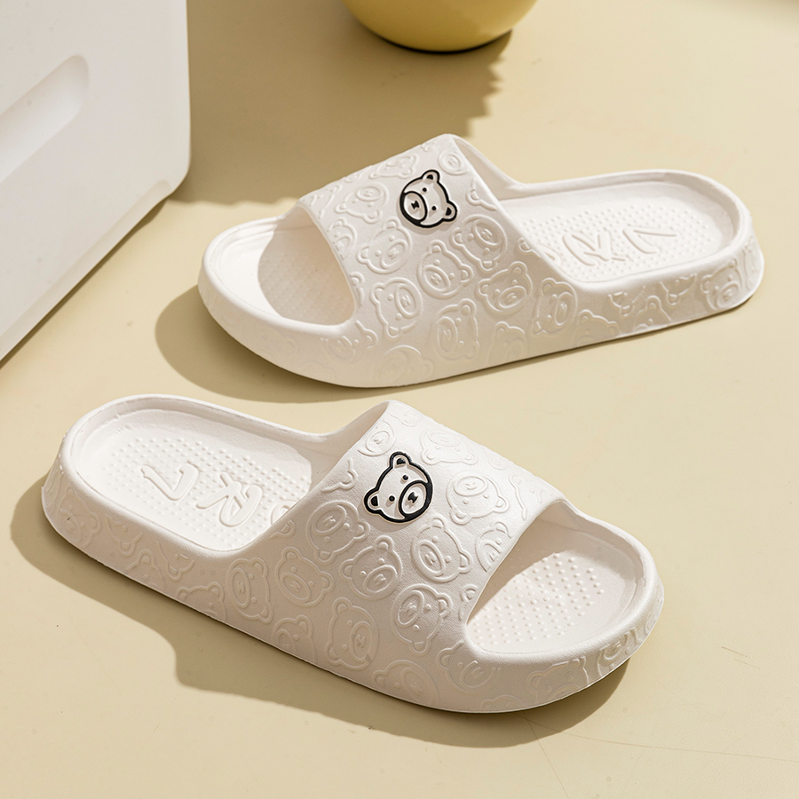 Printting Cute Bear Women Slip - огляд і ціна Men'S Shoes To Women'S