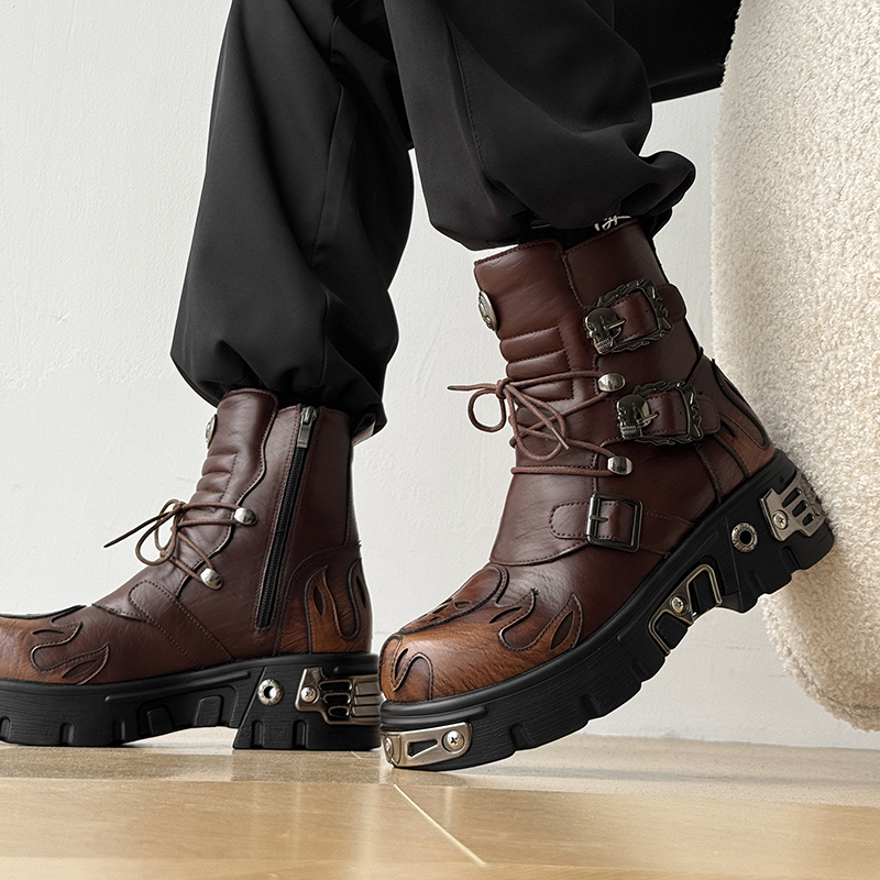 Punk Style Retro Cool Skull Fl - огляд і ціна Men'S Shoes Increase Height